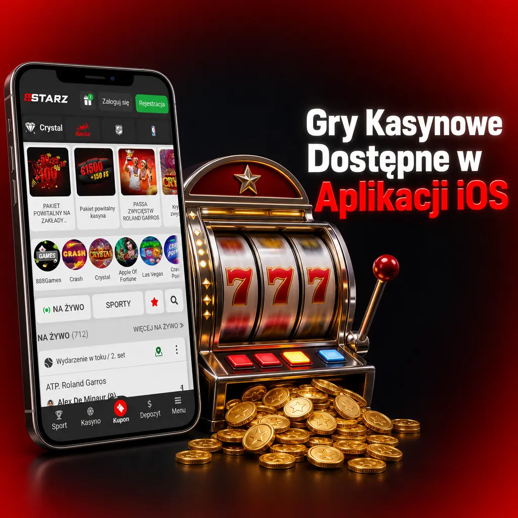 Gry kasynowe dostępne w aplikacji iOS 888starz: Aviator, Sweet Bonanza, Gates of Olympus i inne hity od Pragmatic Play, Evolution.