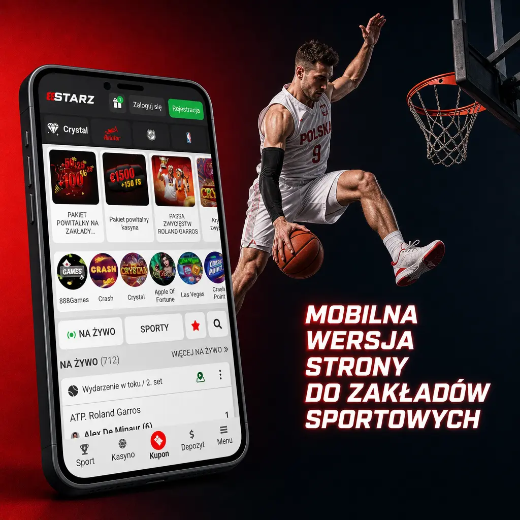 Mobilna wersja 888starz w przeglądarce telefonu – zakłady sportowe i kasyno bez instalacji aplikacji.