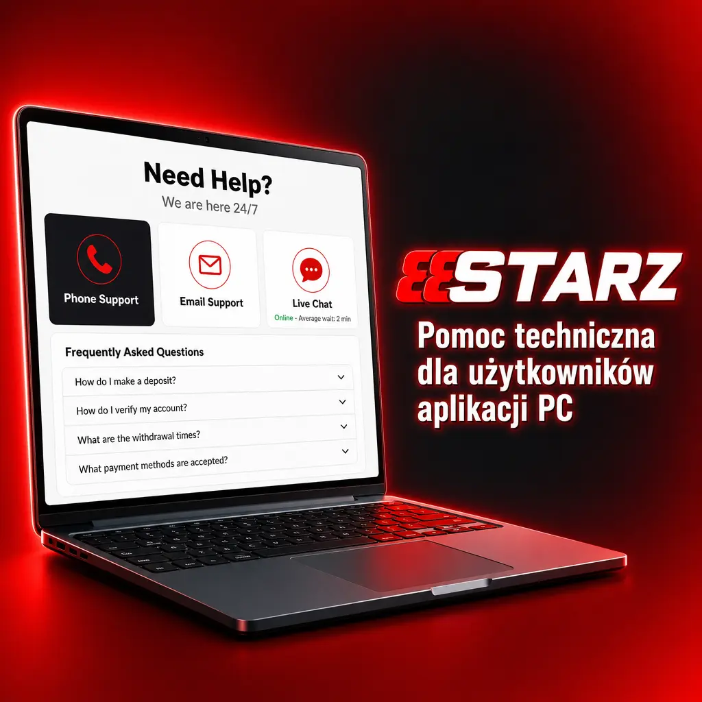Pomoc techniczna dla użytkowników aplikacji PC – czat na żywo, e-mail, Telegram i formularz kontaktowy dostępne 24/7