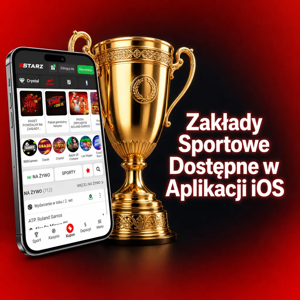 Zakłady sportowe w aplikacji iOS 888starz – piłka nożna, koszykówka, tenis, e-sport i inne dyscypliny z kursami na żywo