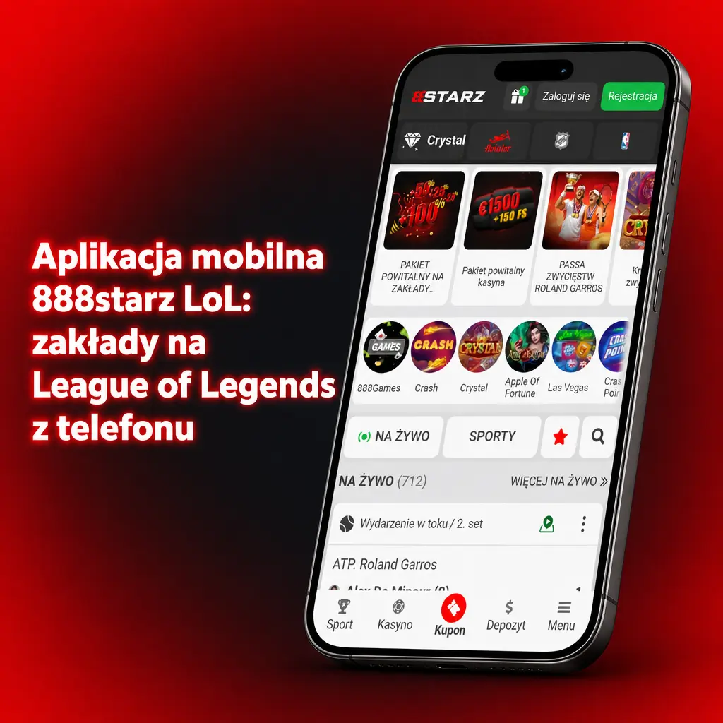 Aplikacja mobilna 888starz do zakładów na League of Legends – szybka instalacja i obstawianie meczów LoL z telefonu