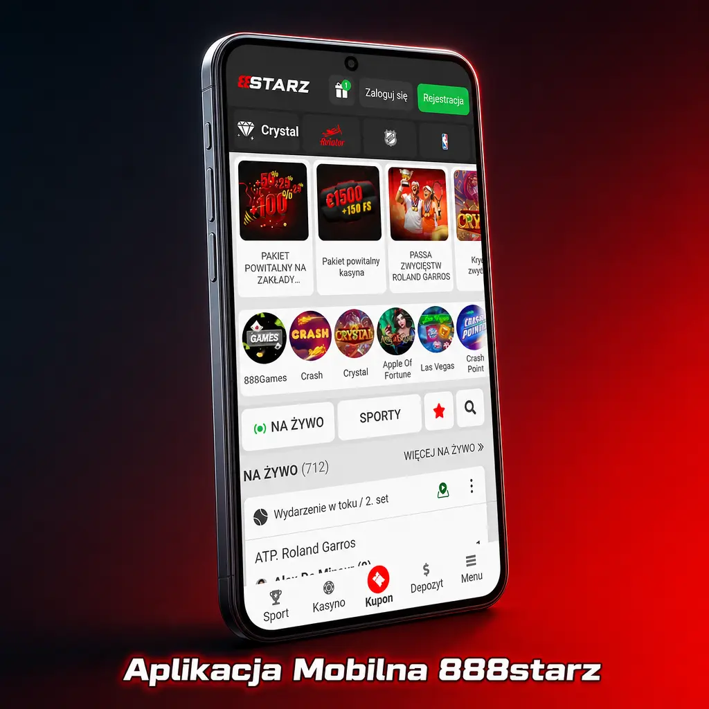 Aplikacja mobilna 888starz na Androida i iOS z dostępem do gier kasynowych i zakładów sportowych