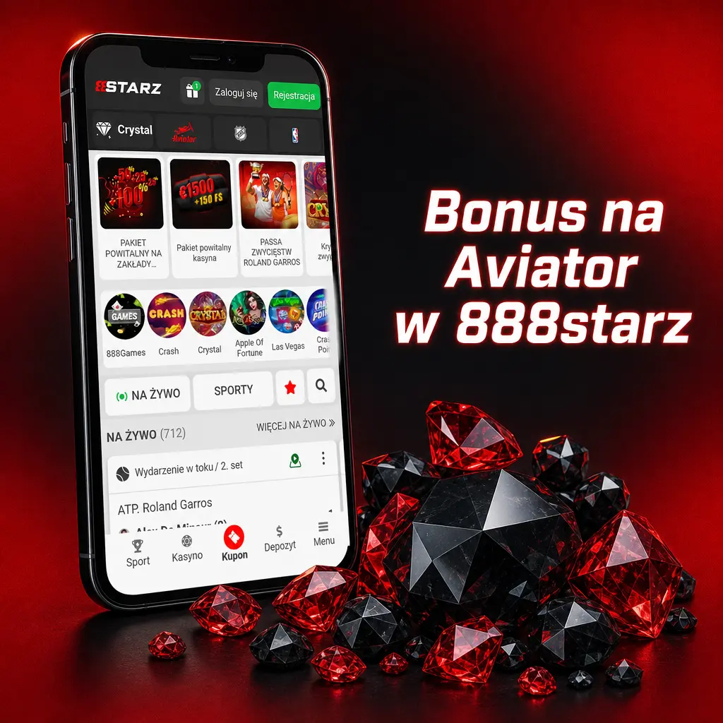 Bonus powitalny 100% do 6500 PLN + 150 FS na Aviator w 888starz dla nowych graczy kasyna