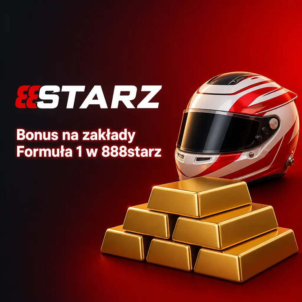 Bonus powitalny 100% do 500 EUR na zakłady F1 w 888starz – pierwszy depozyt, obrót x5 w 30 dni.