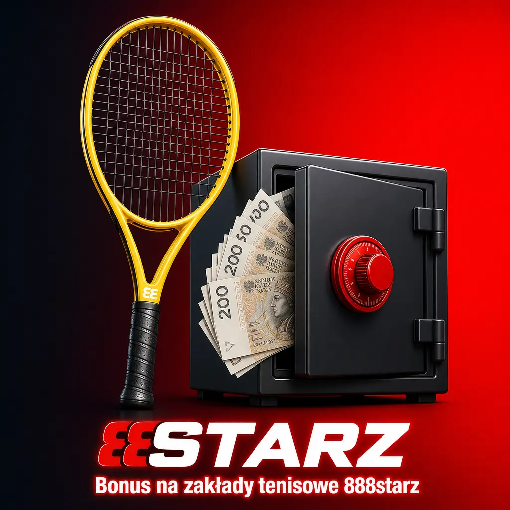 Bonus powitalny 100% do 1200 PLN na zakłady tenisowe w 888starz – depozyt od 40 PLN, kurs min. 1.5