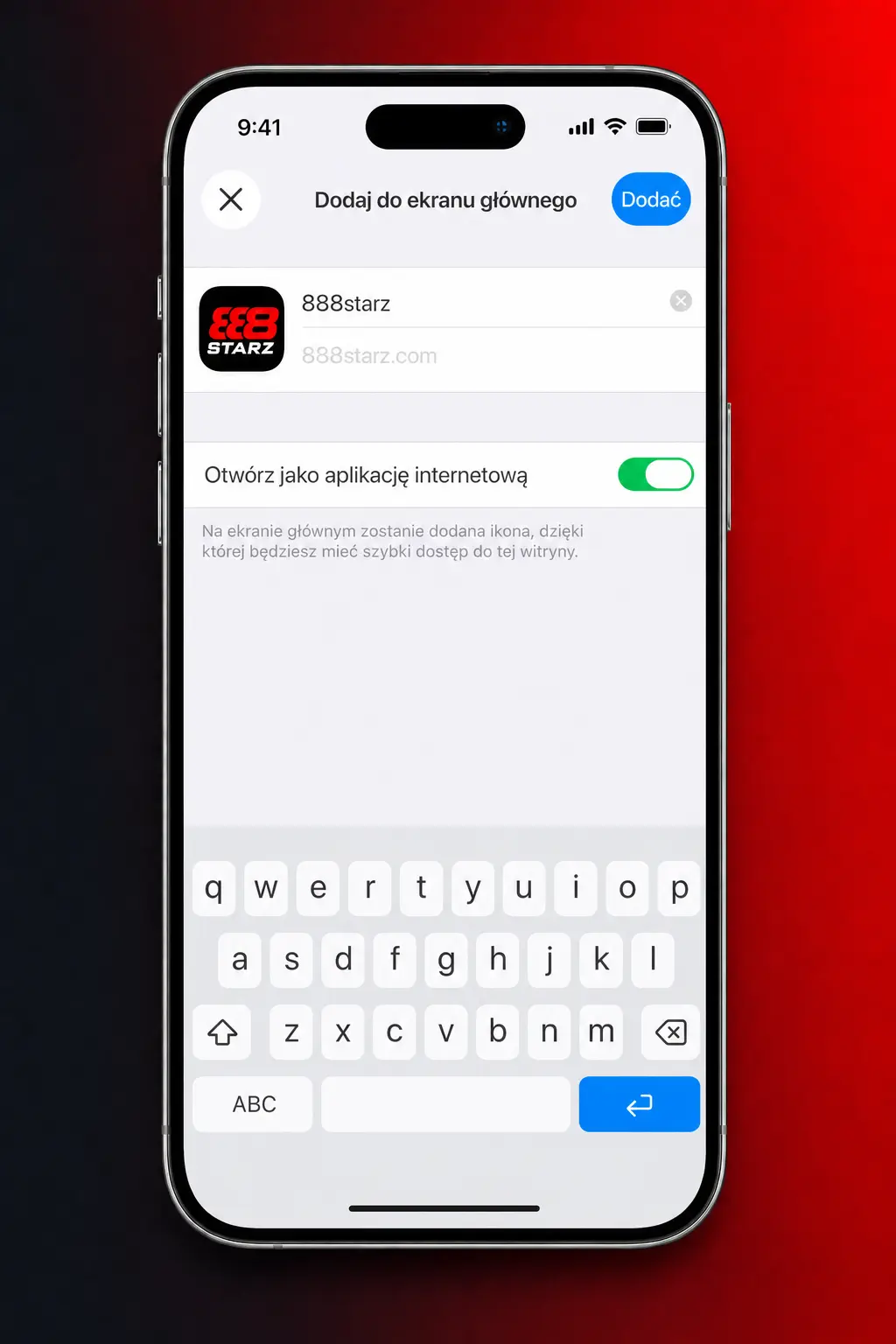 Instrukcja instalacji aplikacji PWA 888starz na iOS poprzez przeglądarkę Safari na iPhone i iPad