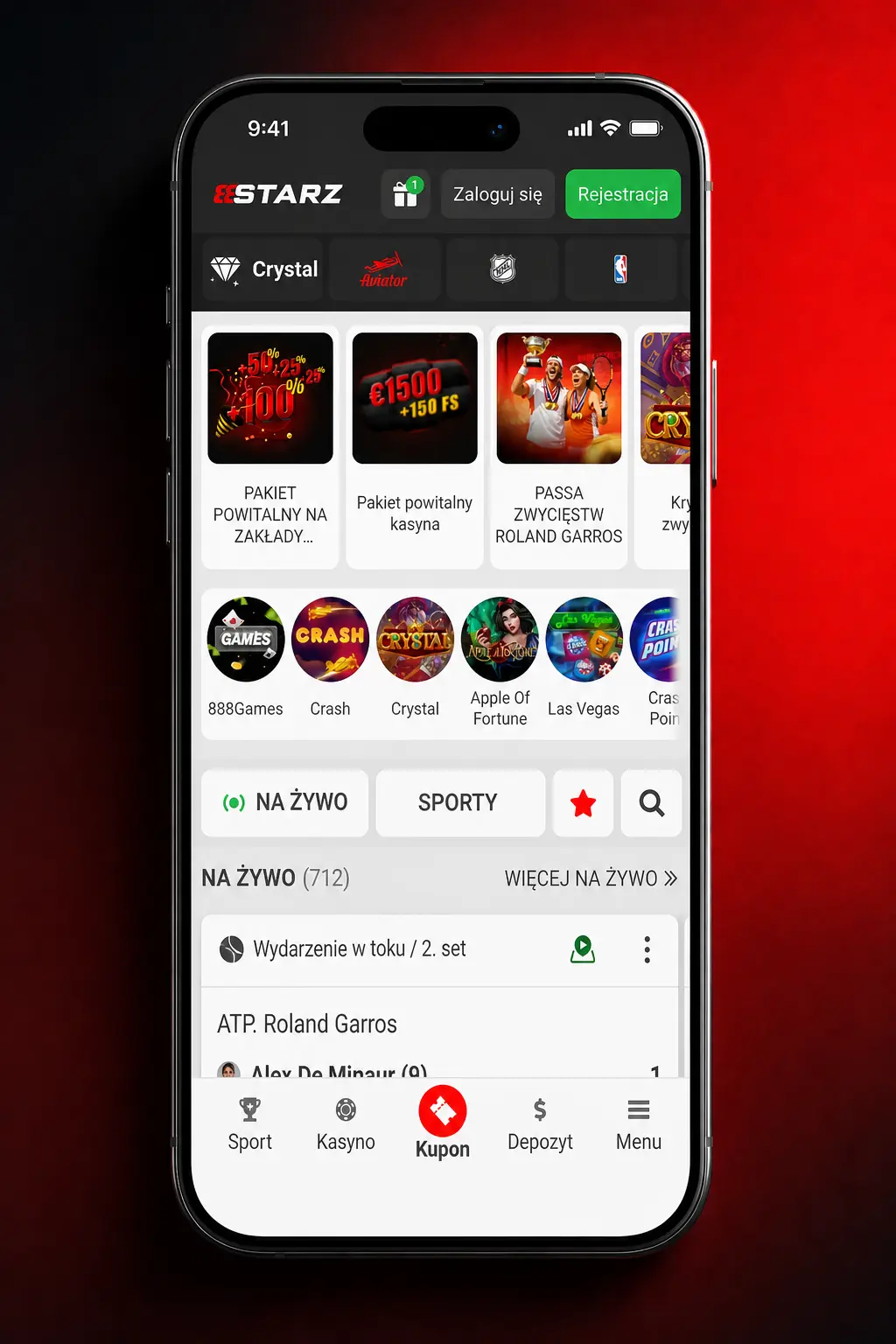 Instrukcja pobierania i instalacji aplikacji 888starz na iOS poprzez Safari i dodanie do ekranu głównego iPhone'a