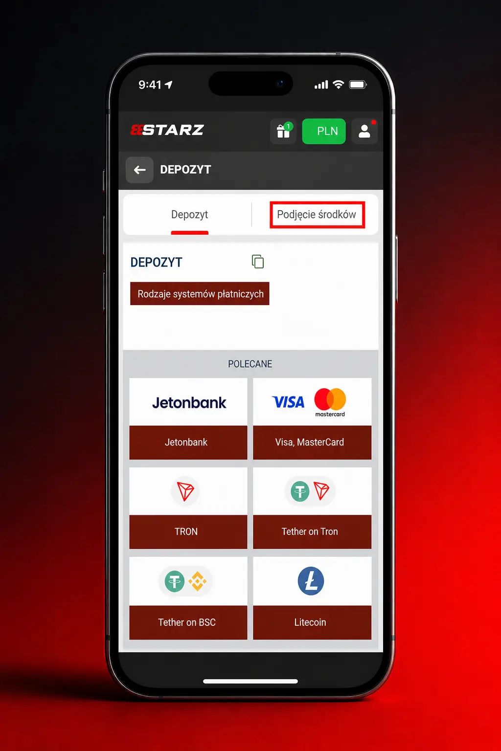 Instrukcja wypłaty środków z konta 888starz - kroki od logowania po wybór metody i potwierdzenie transakcji
