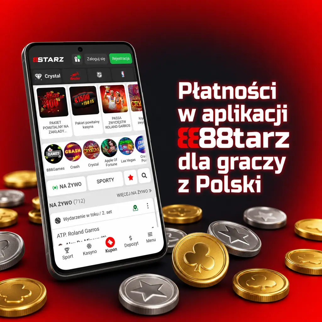 Metody płatności w aplikacji 888starz dla graczy z Polski: BLIK, przelewy, Neosurf, Skrill, Neteller, Revolut i kryptowaluty.