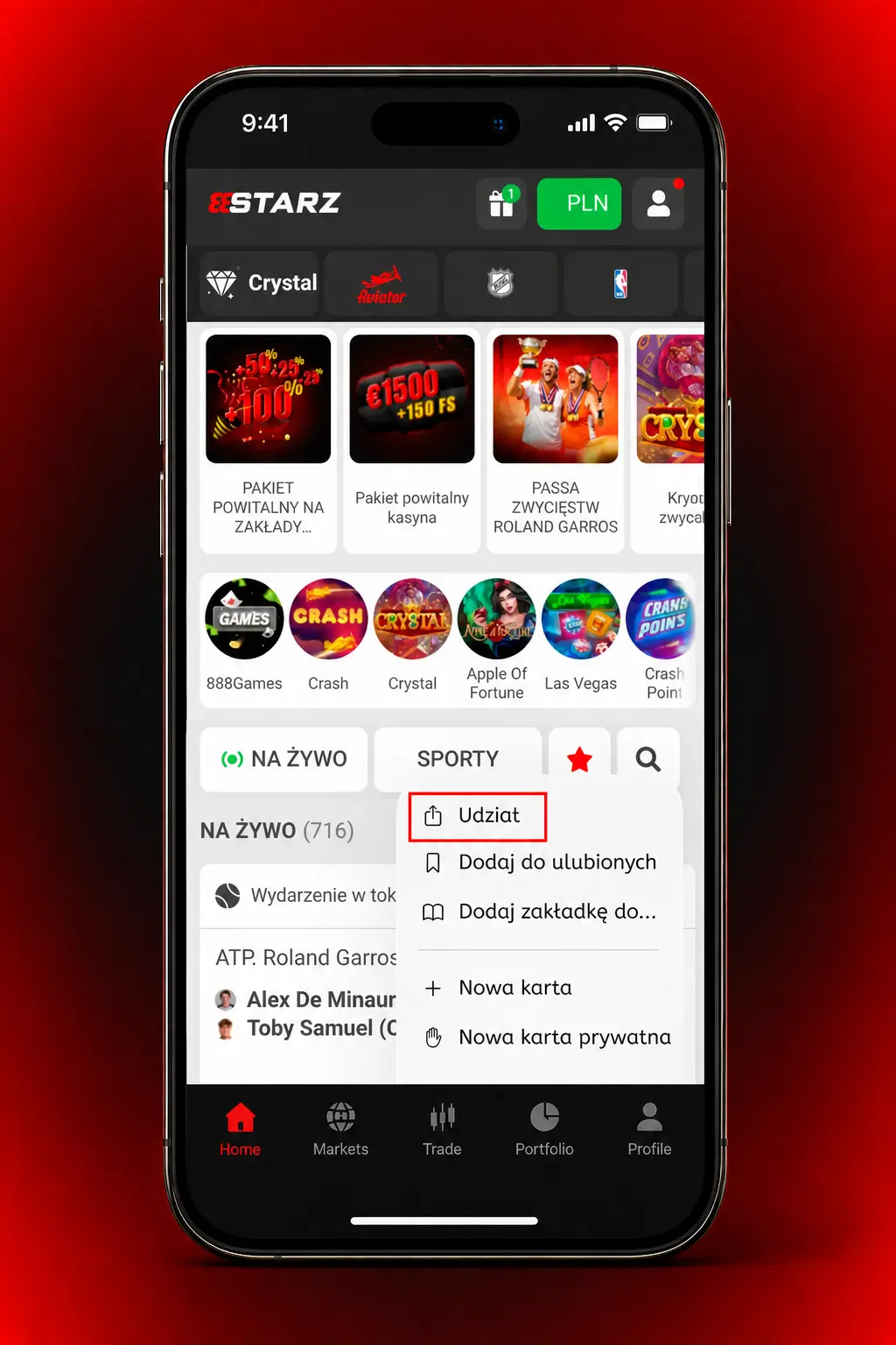 Instrukcja pobierania i instalacji aplikacji 888starz Aviator na urządzeniach iOS przez Safari