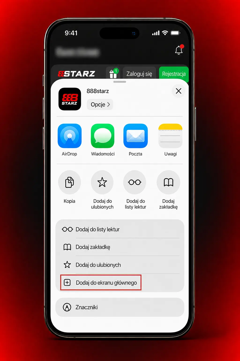 Instrukcja pobierania i instalacji aplikacji 888starz Aviator na urządzeniach iOS poprzez przeglądarkę Safari