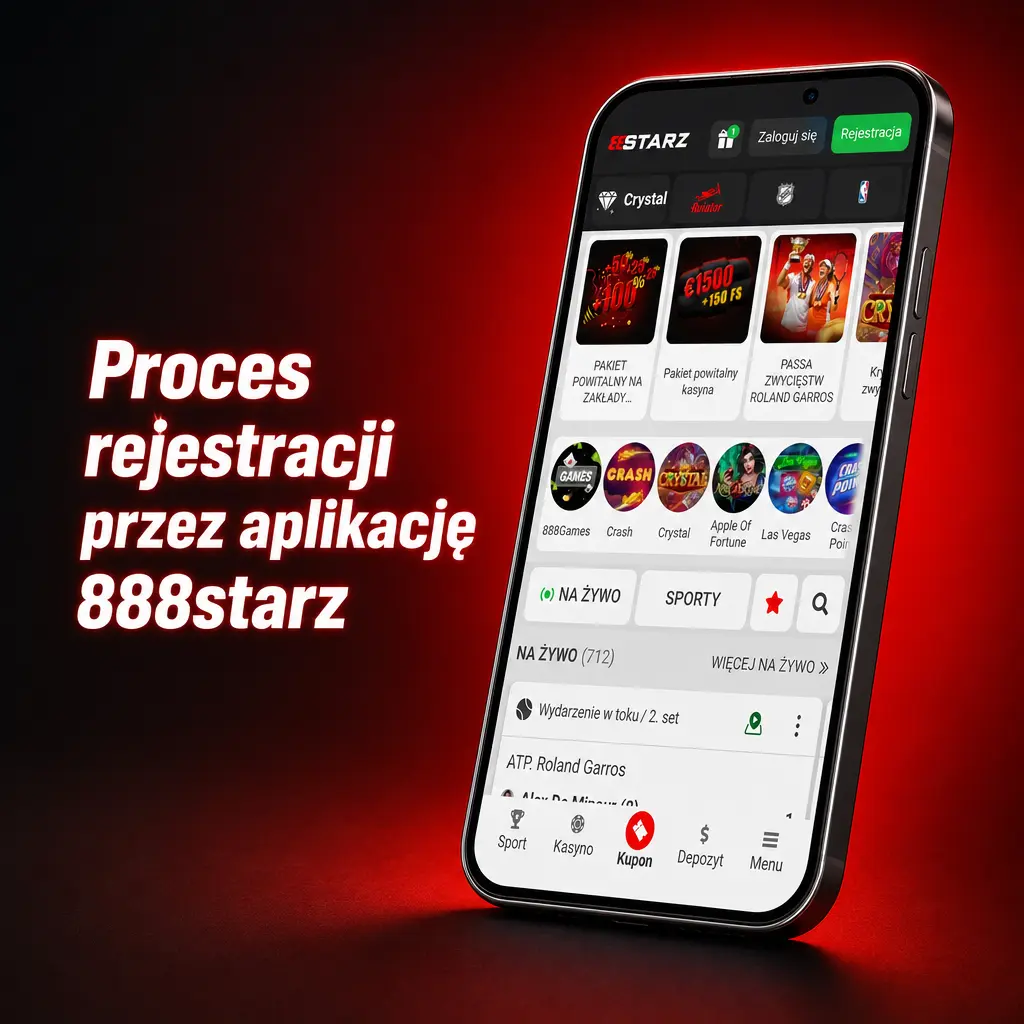 Proces rejestracji konta w aplikacji 888starz krok po kroku – formularz, dane i aktywacja konta kodem SMS