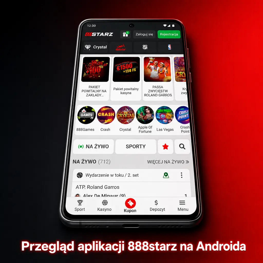 Aplikacja 888starz na Androida: zakłady sportowe, kasyno z 4000+ gier, BLIK i pobieranie APK dla graczy z Polski.