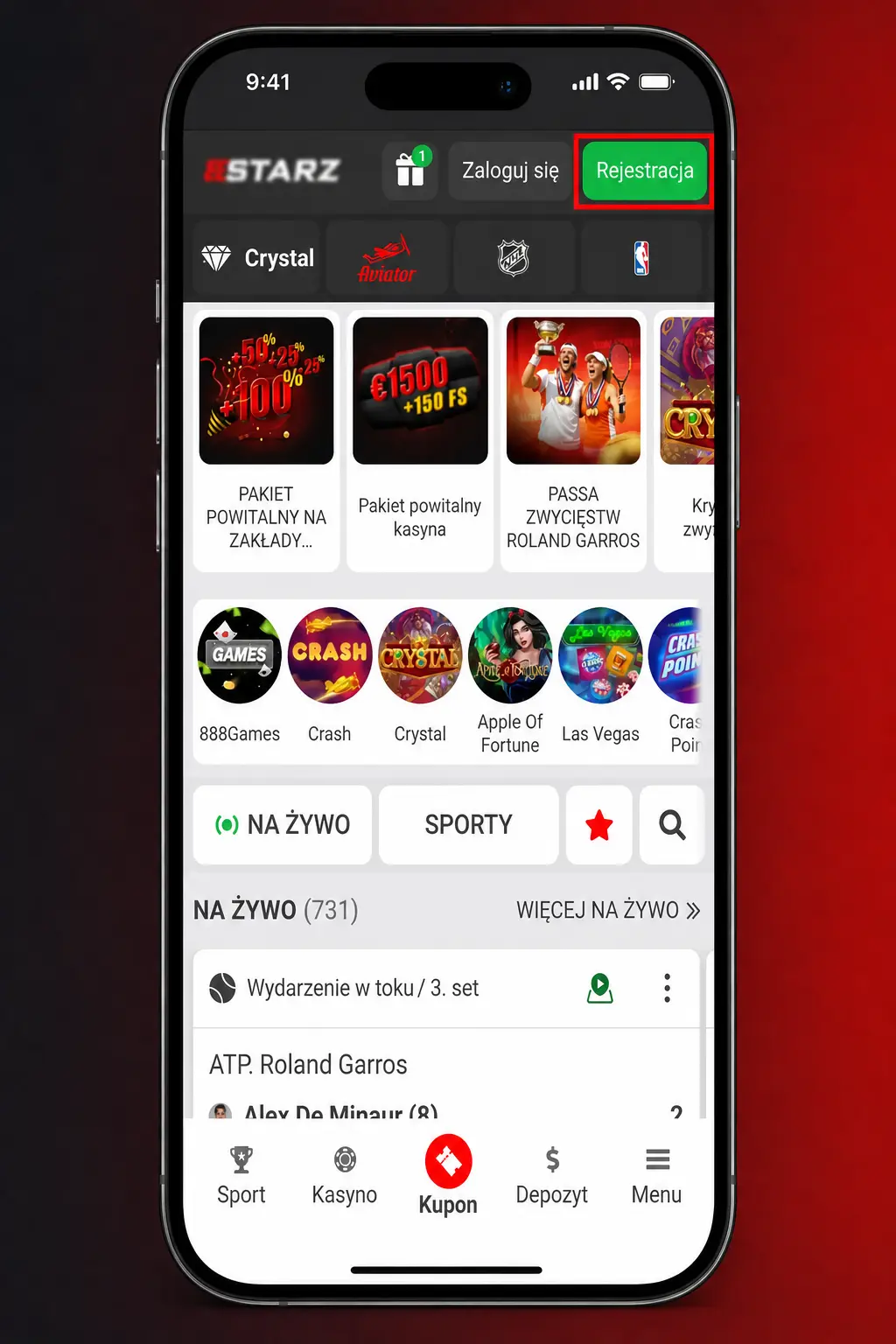 Rejestracja konta na 888starz w Polsce – formularz zakładania konta krok po kroku
