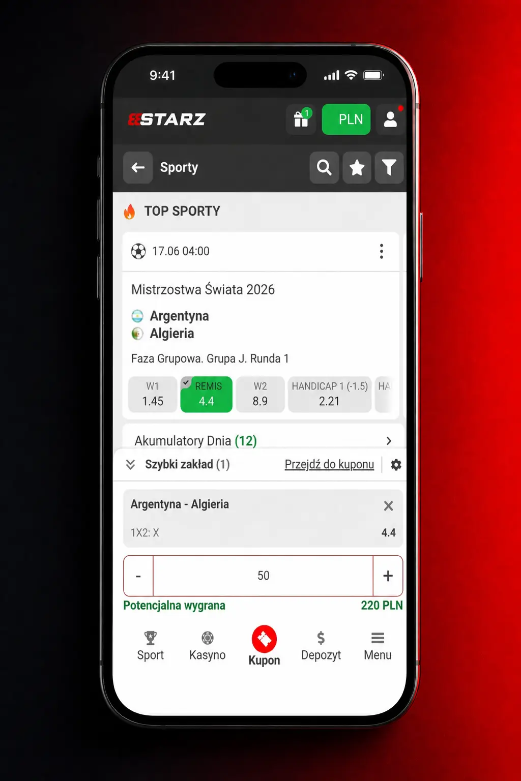 Zakłady e-sportowe live w aplikacji mobilnej 888starz na Android i iOS z bieżącymi kursami podczas meczu