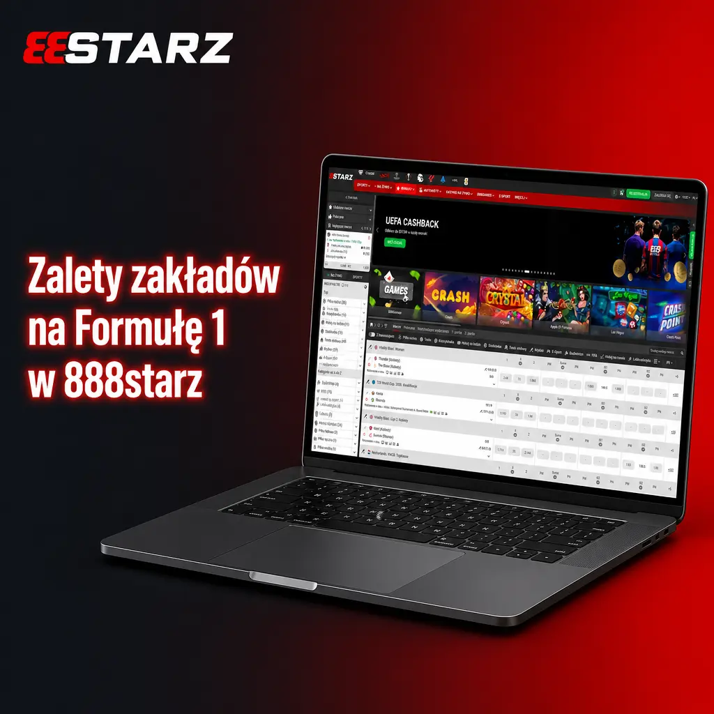 Zalety zakładów na Formułę 1 w 888starz: szeroka oferta rynków, kursy live, krypto i aplikacja mobilna na Android i iOS